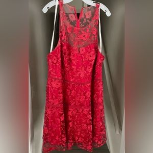 David’s bridal, plus size bridesmaid/formal/prom dress. Size 22, Color: Red